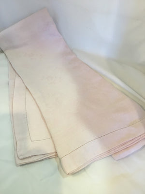 Vintage Pink Cotton Tablecloth