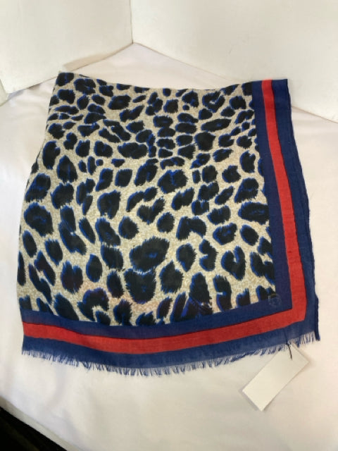 Polyester Blue/Red Scarf