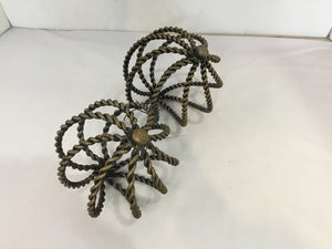 Set of 2 Gold Metal Ball