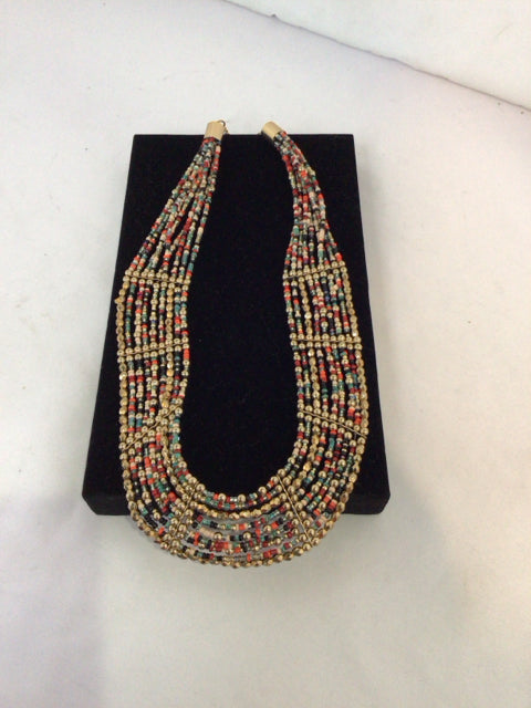 Beads Multi-Color Multi Strand Necklace
