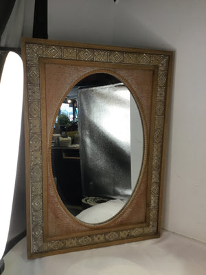 Rustic Wood Carved Mirror