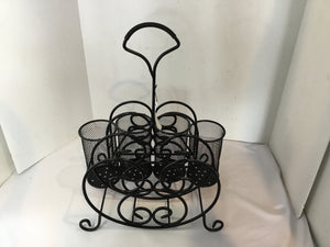 Black Metal Utensil Caddy