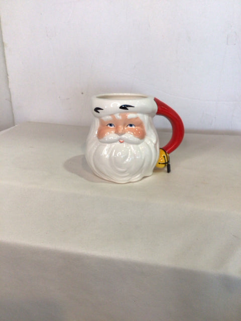 Mug White & Red Ceramic Santa Holiday Item