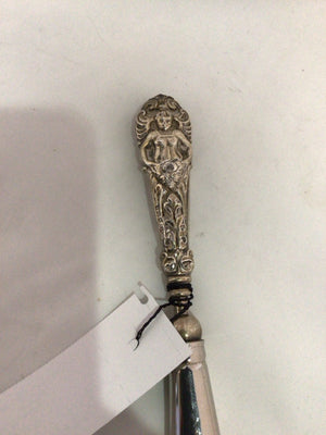 Vintage Metal Silver Make-up Brush