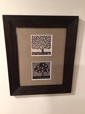 Brown/black Trees Framed Art