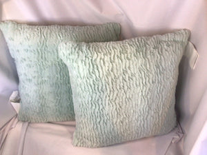 Faux Aqua Polyester Pillow Set