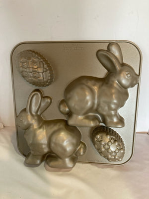 Nordic Ware Metallic Metal Bunny Baking Dish