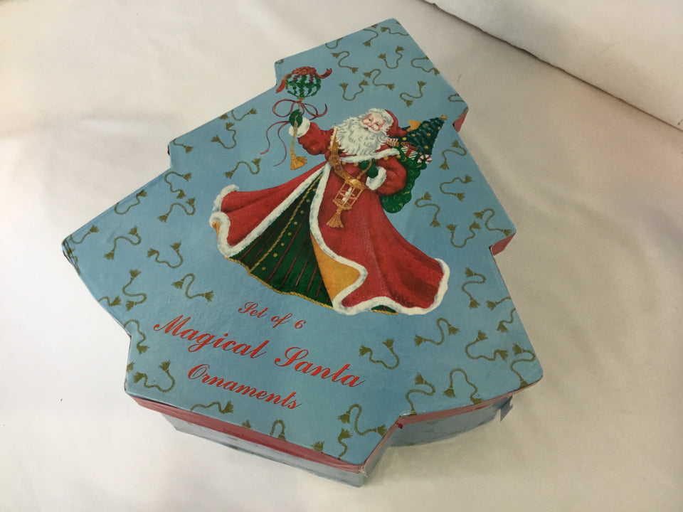 Christmas Red/white Ornaments Set of 6 Holiday Item