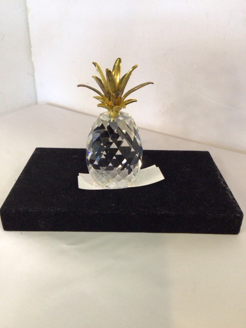 Clear/Gold Crystal Pineapple Figurine