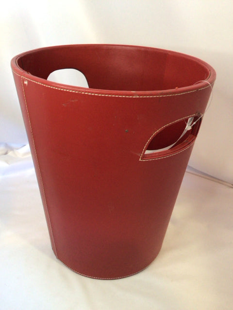 Red Leather Basket