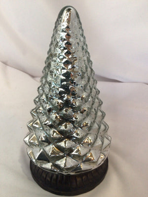 Silver Mercury Glass Christmas Tree Holiday Item