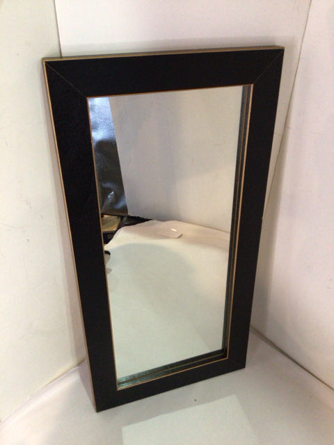 Rustic Black Wood Mirror
