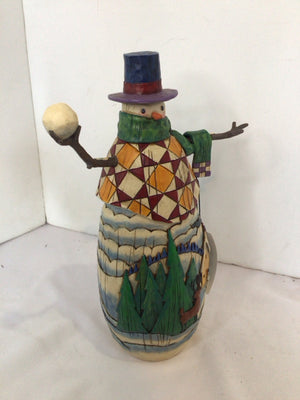 Jim Shore Christmas Multi-Color Resin Snowman Holiday Item