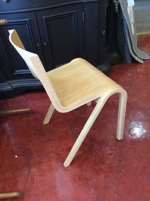 89X4JLWR 2 Modern Mid-Century Oak Chair