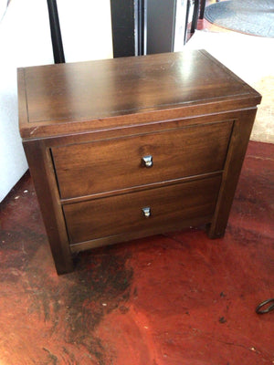 Bassett End Wood 2 Drawers Brown Table