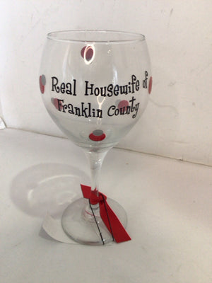 Wine Clear/Red Glass Glasses