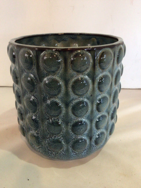 Blue Ceramic Bubble Planter