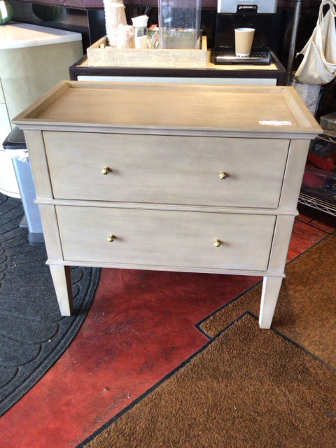 Ballard Wood 2 Drawers Nightstand