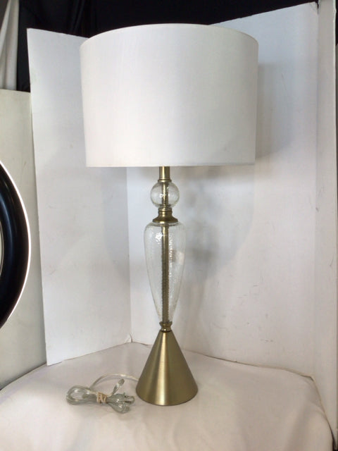 Modern Gold/Clear Glass/Metal Lamp