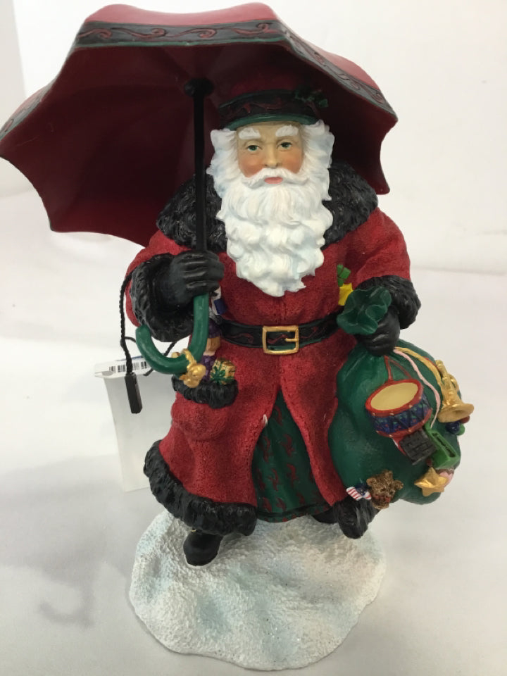 Figurine Red/white Resin Santa Holiday Item