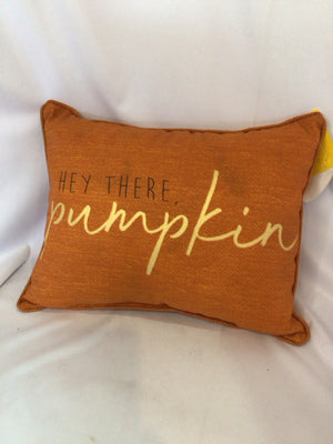 Orange Words Pillow