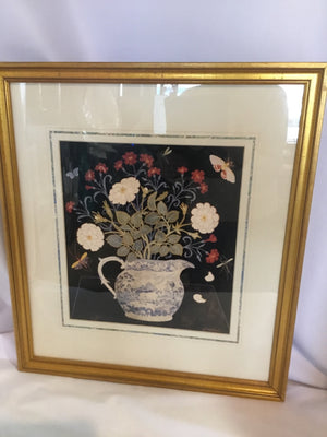 Balangier Black/Multi Floral Framed Art