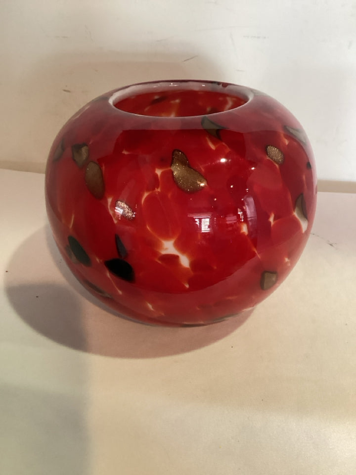 Red Glass Vase