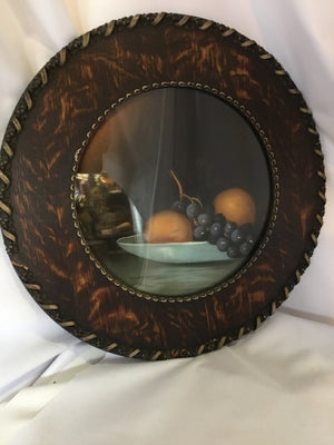 Vintage Brown/Amber Still Life Fruit Framed Art