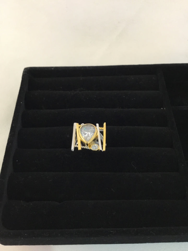 Silver/Gold Rhinestone Ring