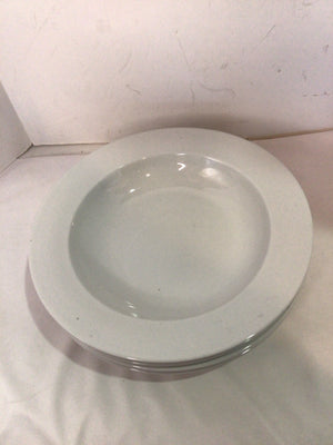 Set of 4 White Ceramic Bowl Set