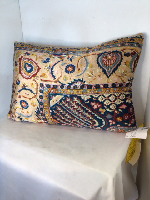Oakland Nursery Blue/ Brown Velour Pillow