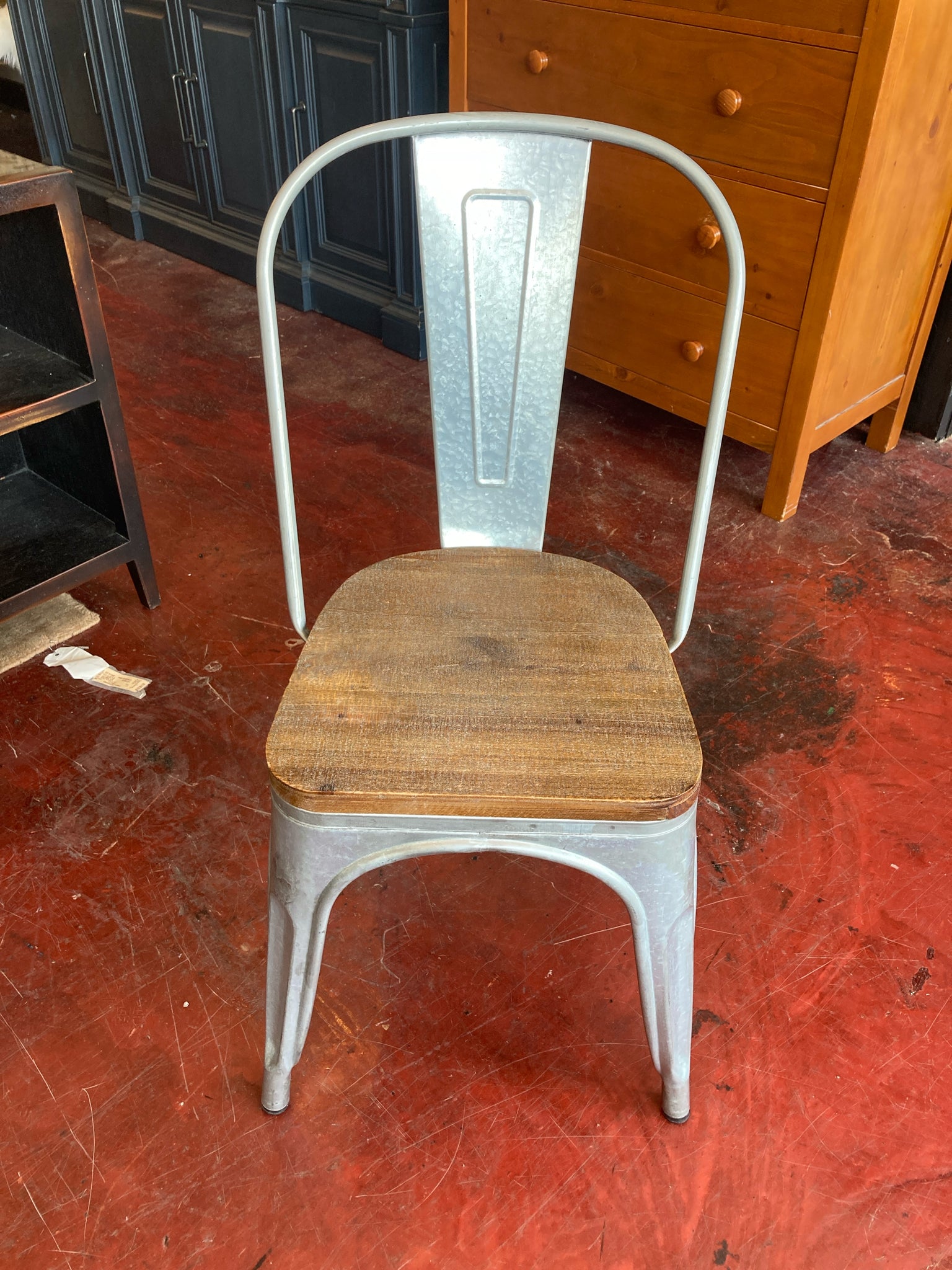 Industrial Stainless Steel Gray Chair
