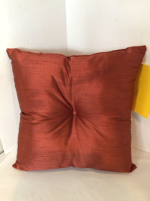 Rust Silk Square Pillow