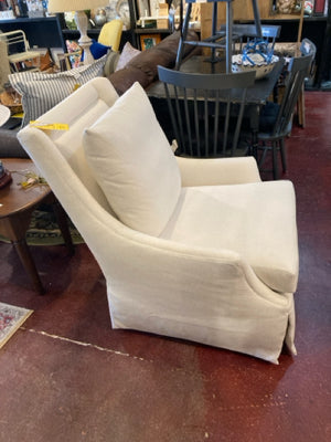 Jessica Charles Swivel Polyester Rocking Cream Chair