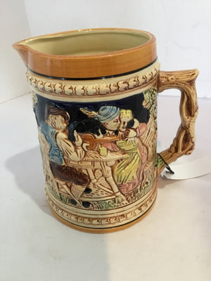 Cream/Multi Ceramic Pitcher