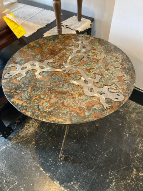 Original Side Metal Kokopeli 24" Copper Table