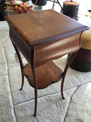Vintage Wood Tiered Side/End Brown Table