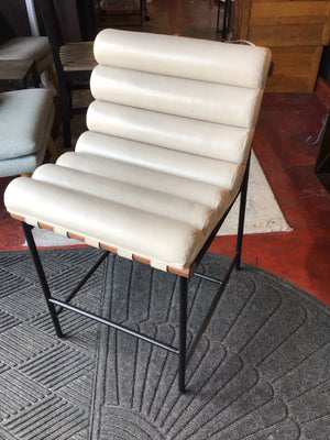 8NCHLUYZ Denver Modern Vail Leather Cream Barstool/Bar Stool