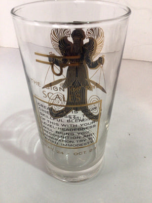 Mid-Century Clear/Gold Glass Glasses