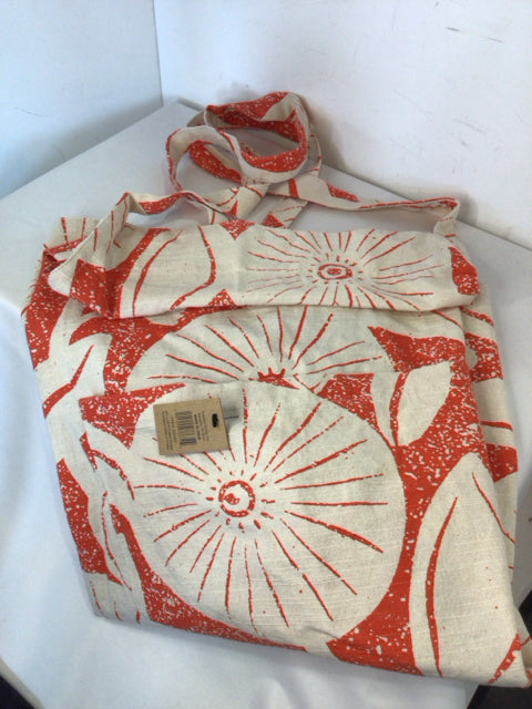 Orange/White Cotton Apron