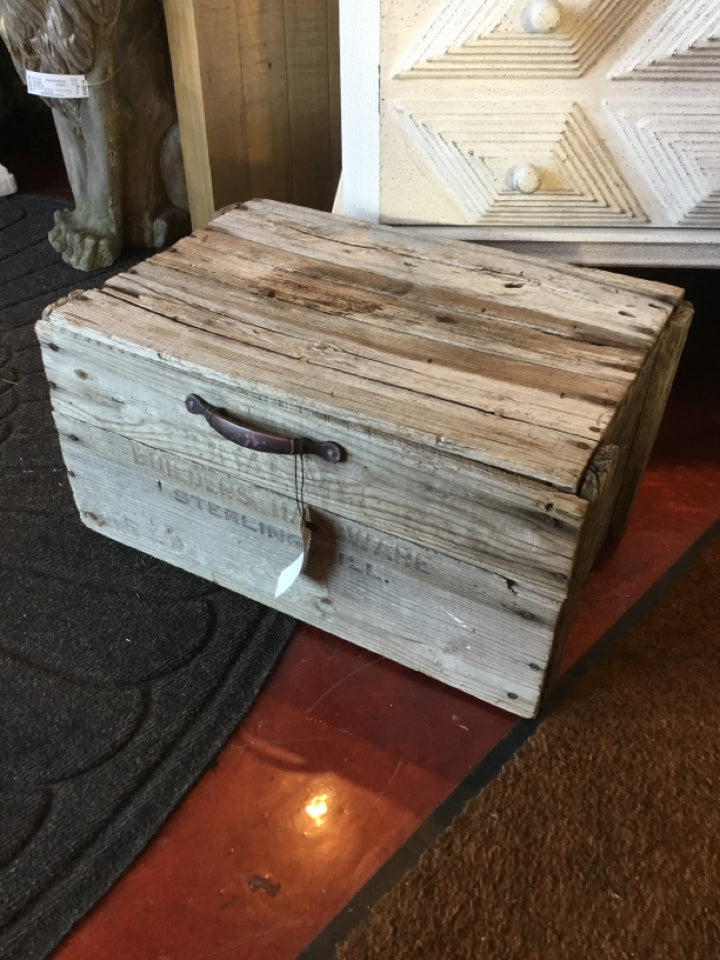 Rustic Gray Wood Drawer