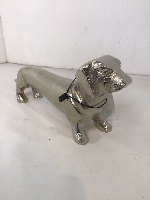 Silver Metal Dachshunds Dog Figurine