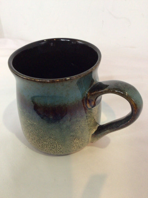 Boston Warehouse Green/Tan Ceramic Mug