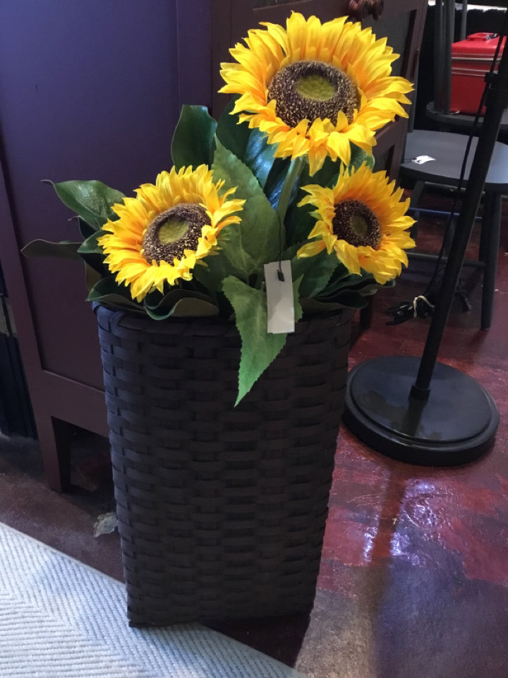 Hanging Brown/Yellow Sunflower Faux Flowers