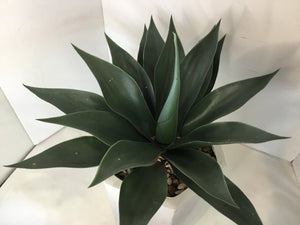 Green/White In Planter Faux Plant
