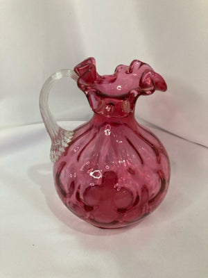 Red Scalloped Pitcher