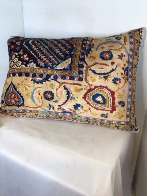 Oakland Nursery Blue/ Brown Velour Pillow