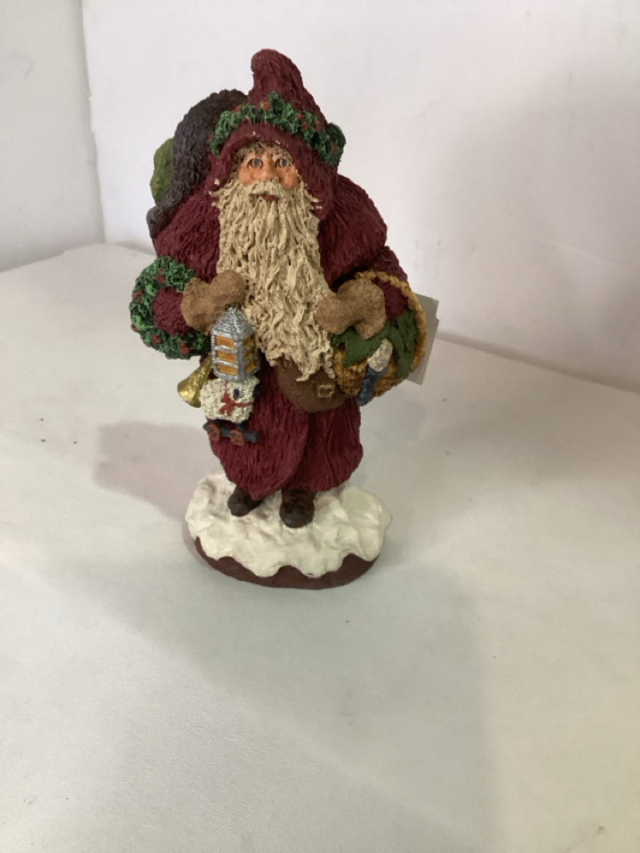 Santa Red Resin Folk Art Holiday Item