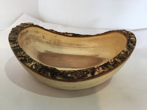 Raw Edge Brown Wood Bowl