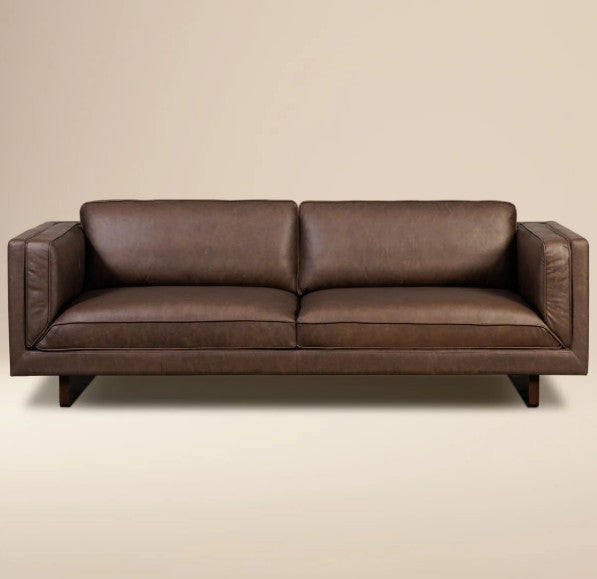 Poly & Bark Leather Brown Sofa/Couch 52AM2252